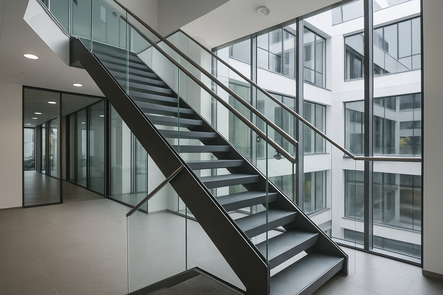 Schodiště se sklem